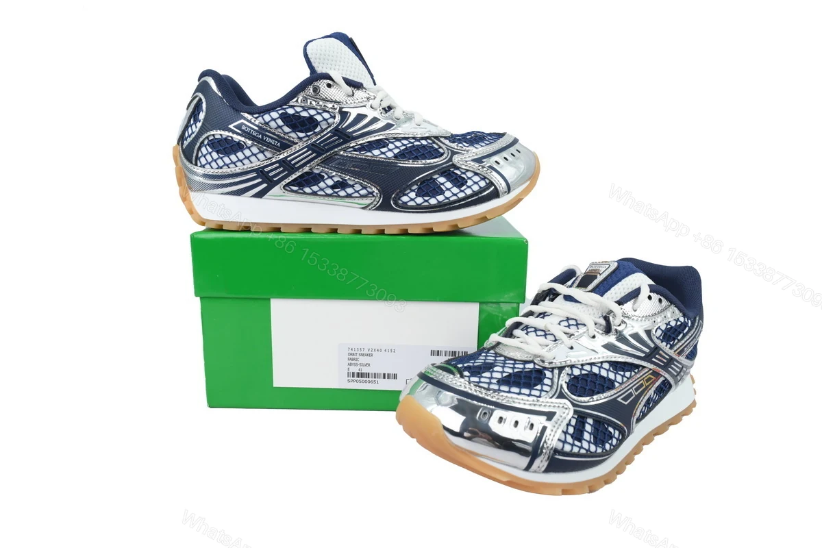 View 6 of Bottega Veneta Orbit Deep Blue Silver