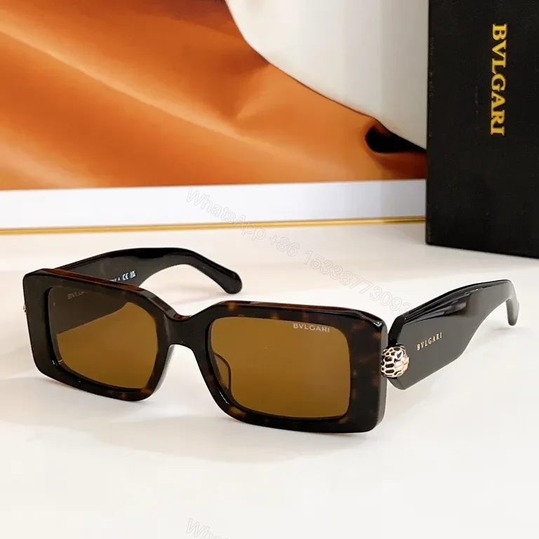 View 3 of Bold Rectangle Sunglasses: Luxury Bulgari-Accented, Polarized