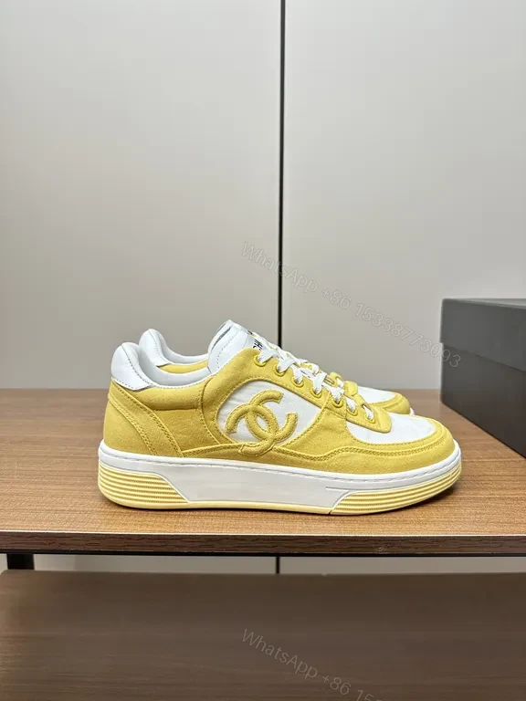 View 5 of Vibrant Two-Tone CHANEL-Inspired Luxe Sneakers