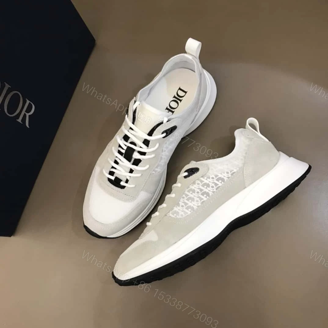 View 8 of DIOR B25 OBLIQUE WHITE SUEDE RUNNER – CD38