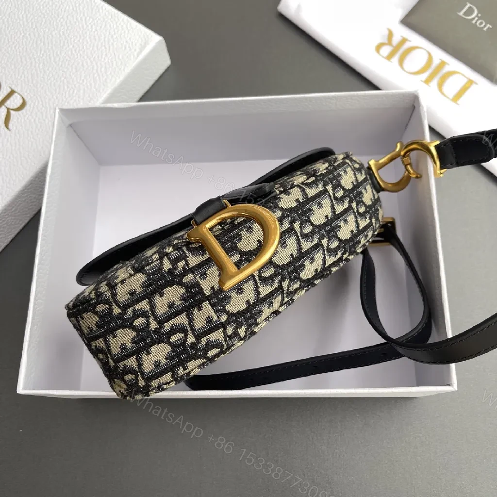View 6 of Monogram Saddle Bag: Black Leather Trim, Crossbody Style