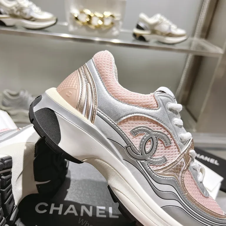 View 3 of Chanel-Inspired Luxe Sneakers: Textured Comfort Fashion Sneaker