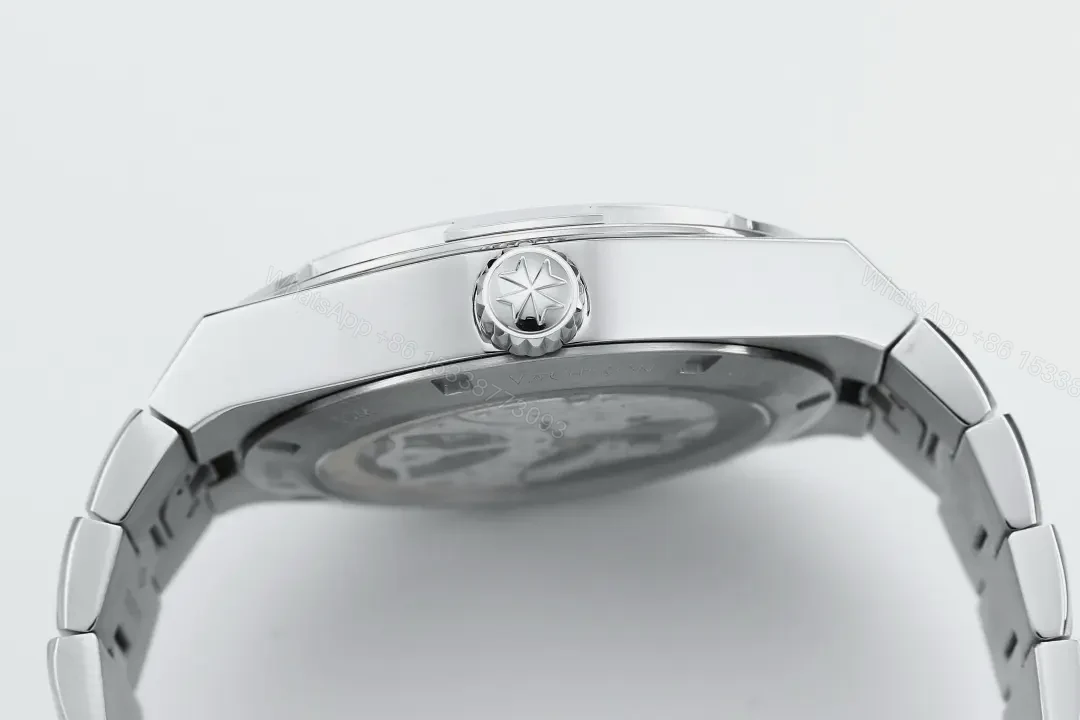 View 5 of MKS Factory Vacheron Constantin Overseas Tourbillon Stainless Steel Watch with Blue Dial and Interchangeable Blue Rubber Strap