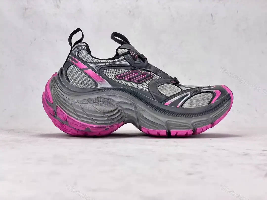 View 2 of BALENCIAGA WOMEN’S 10XL SNEAKER IN GREY/PINK/BLACK – BB275