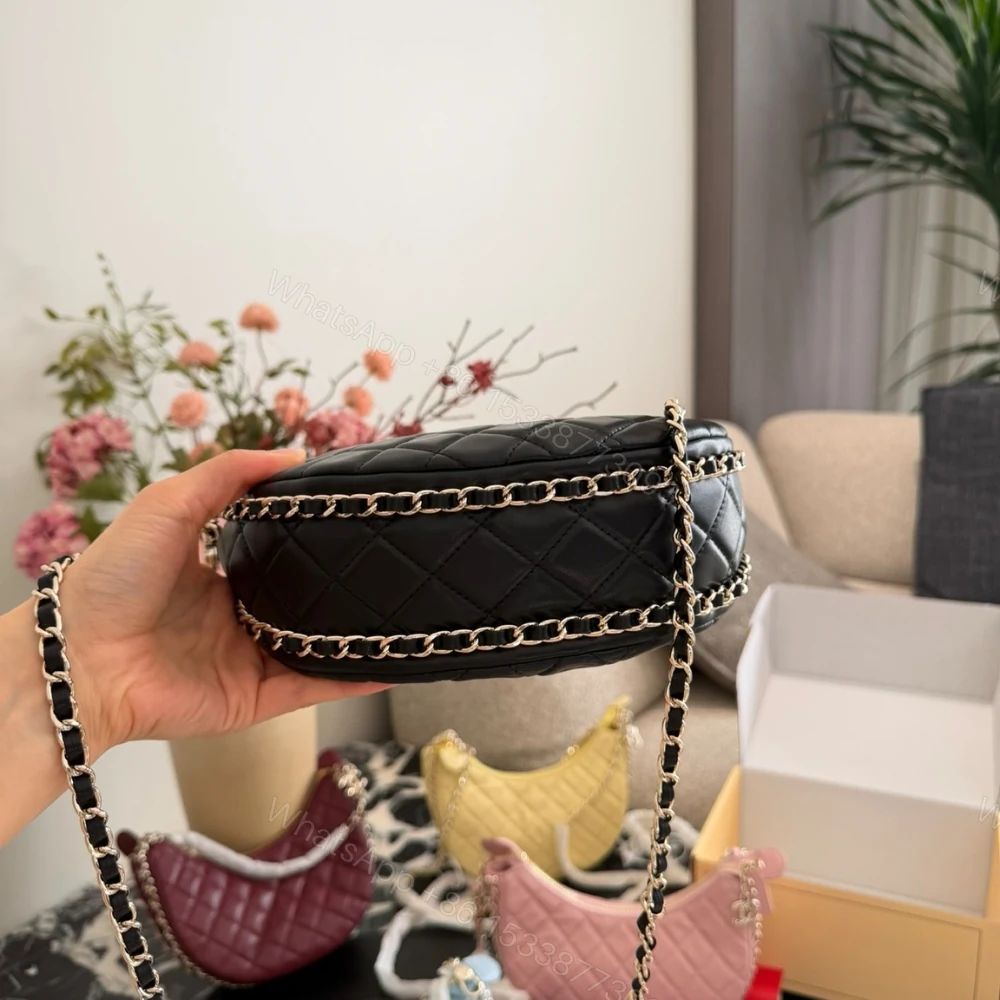 View 4 of Chanel Hobo Bag Shiny Gold Metal Black 20Cm