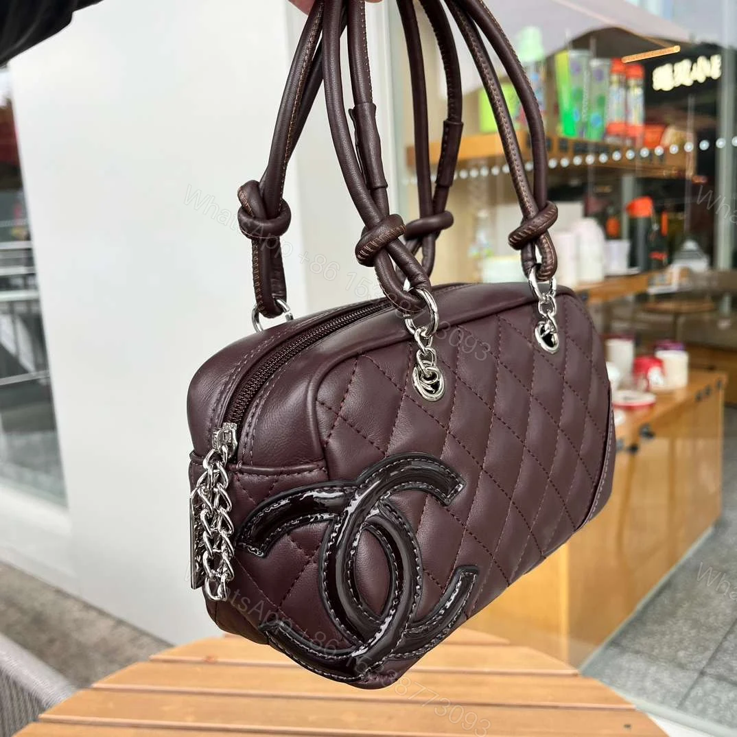 View 2 of Chanel Brown Cambon Ligne Shoulder Bag Dark brown