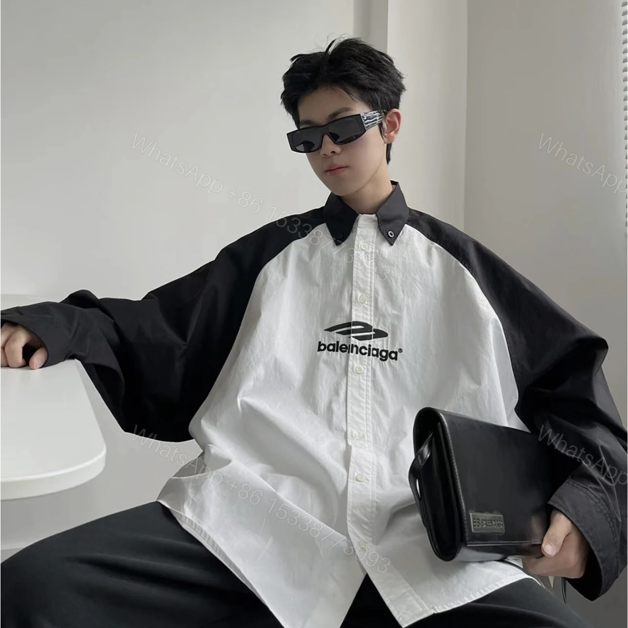 View 10 of 高仿Balenciaga*SS23系列738841拼色防曬外套