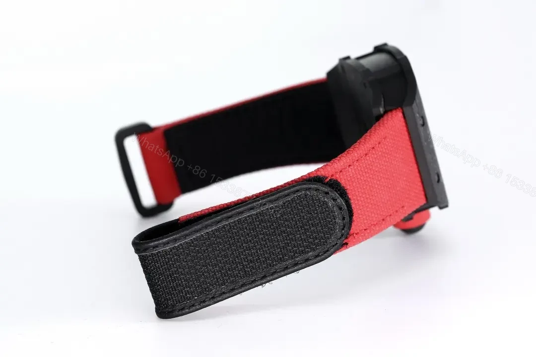 View 8 of Richard Mille RM27-03 Ultra-Light Tourbillon Watch – Black Carbon Fiber Case, Red Rubber Strap, Spanish Matador Design