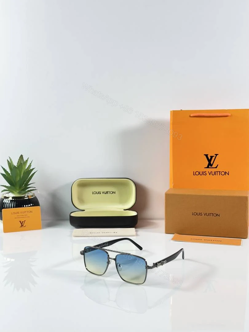 First Copy Louis Vuitton Black Aviator Frame Men’s Sunglasses — view 1