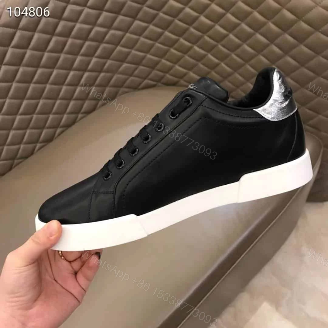 View 4 of DOLCE & GABBANA CALFSKIN PORTOFINO SNEAKERS WITH PATCH – DG1