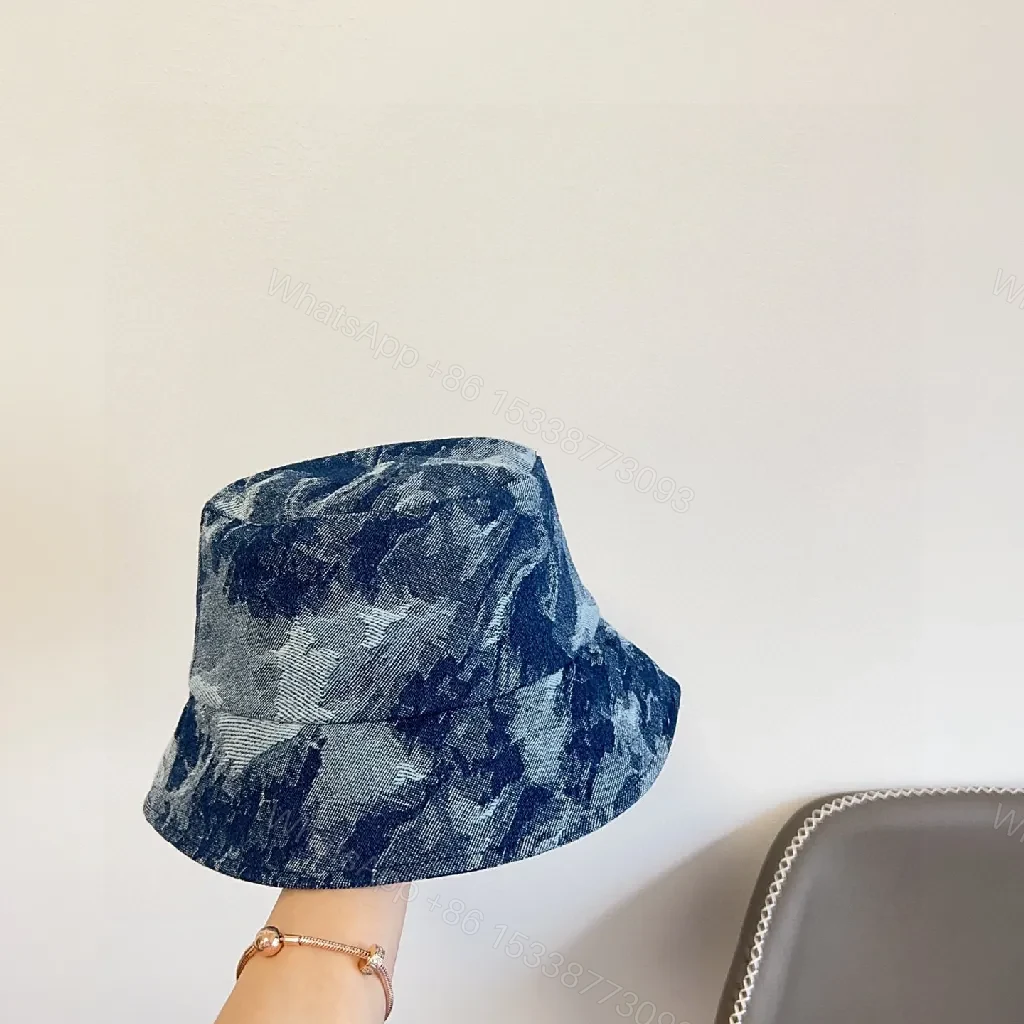 View 8 of Textured Denim Bucket Hat: Luxe, Designer-Inspired Emblem