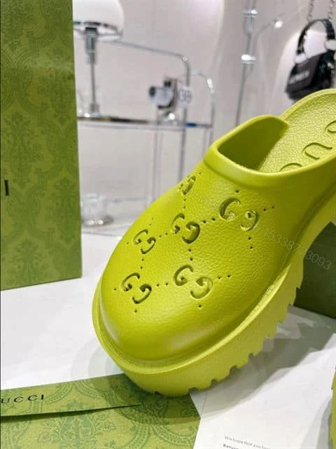 View 6 of GUCCI WONMEN’S PLATFORM PERFORATED G SANDAL – SDG016
