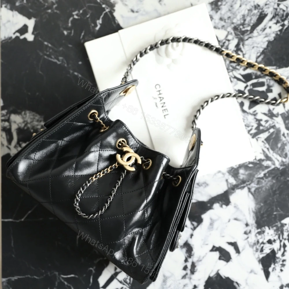 View 7 of 高仿Chanel*26C/25Bag系列AS5631鴛鴦皮穿鏈手袋Mini黑色免檢版