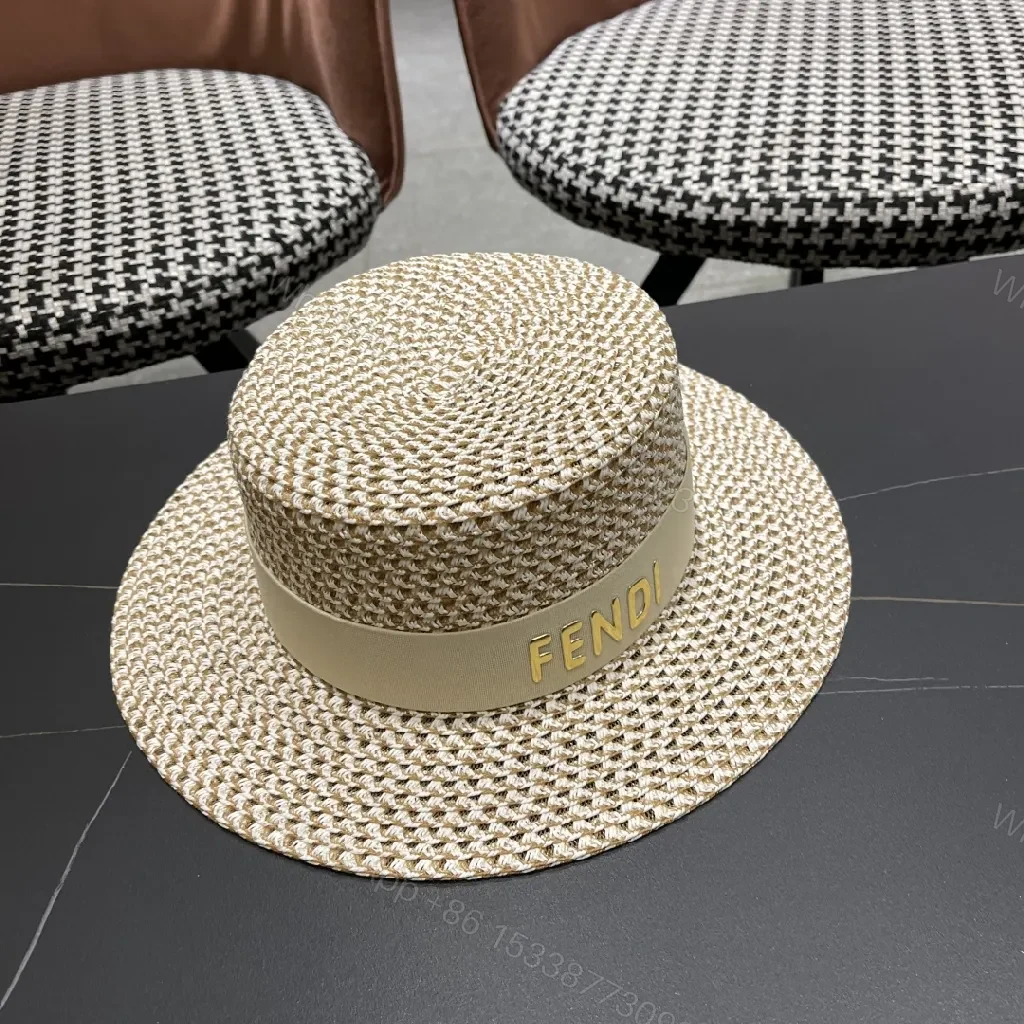 View 4 of Sun-Kissed Straw Boater with Luxe Logo Band