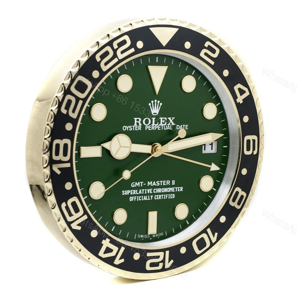 ROLEX WALL CLOCK – GMT MASTER II GOLD — view 1