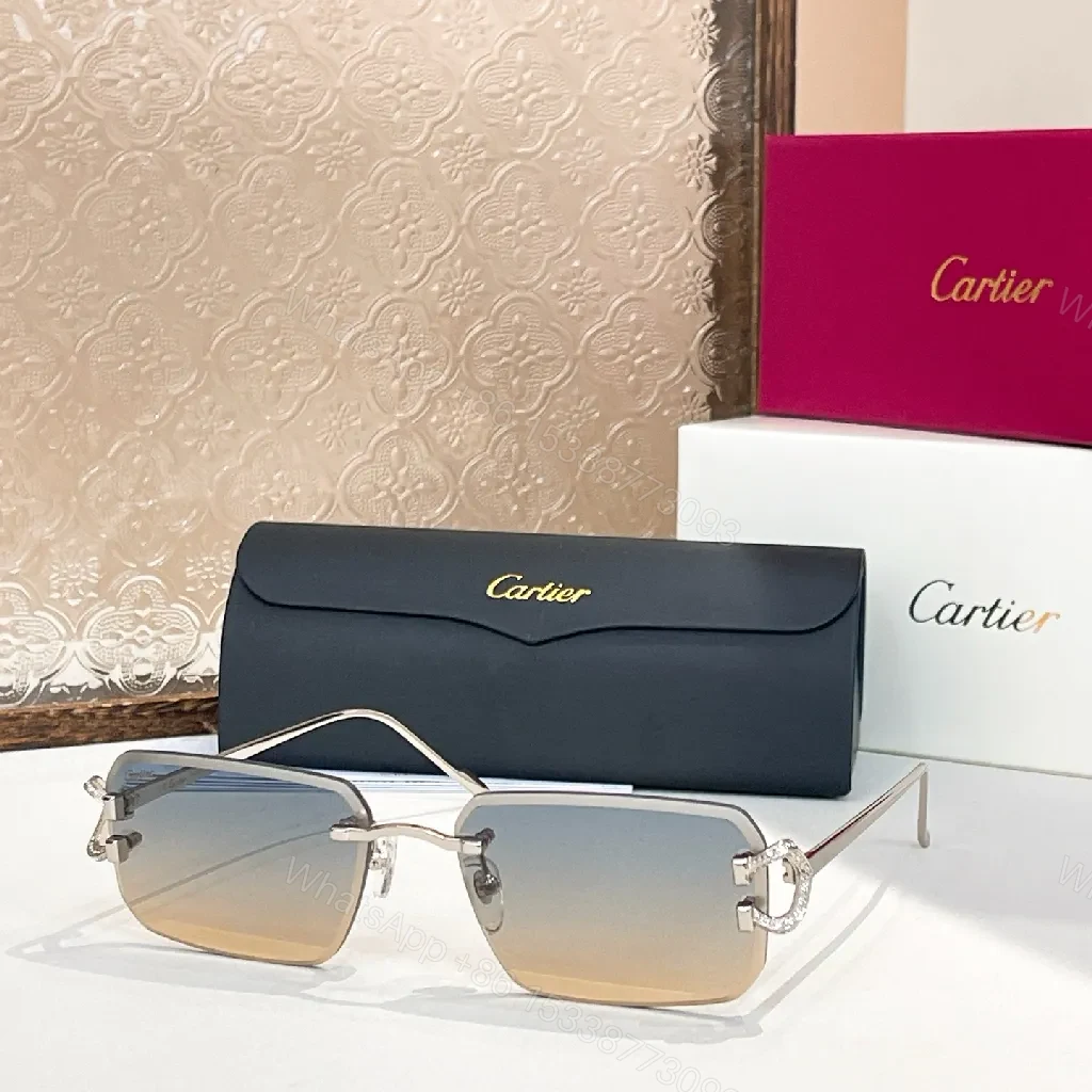 View 2 of Rose-Gold Titanium Sunglasses Case & Frames: Subtle Luxury