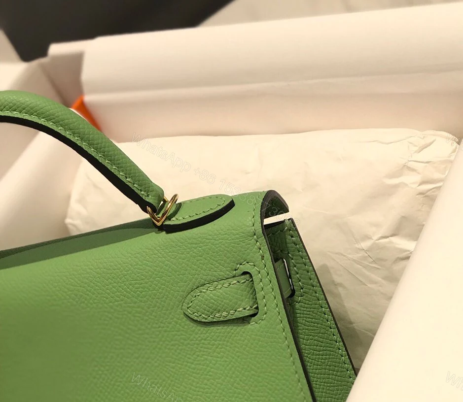 View 5 of Hermes Minikelly 20 Green Gold Hardware