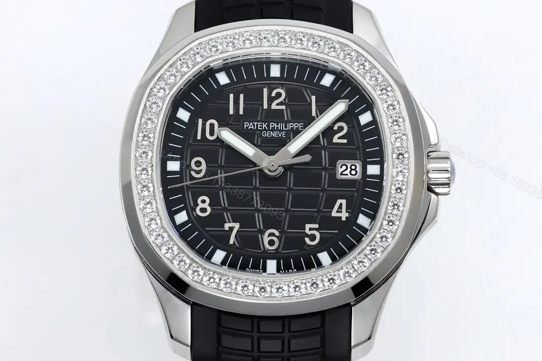 View 2 of Patek Philippe Aquanaut Black Diamond Watch Rubber Strap Ultimate 39MM PP-AQUANAUT-5267-BLK-DIA-RUB