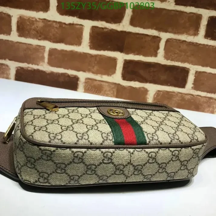 View 3 of Gucci Knockoff Ophidia GG Beige Belt Bag GGBP1028035 Mirror 1:1