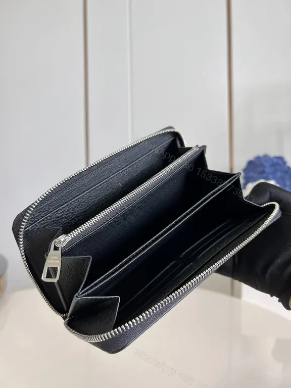 View 5 of Graphite LV Monogram Zip Wallet: Sleek, Secure Everyday Carry