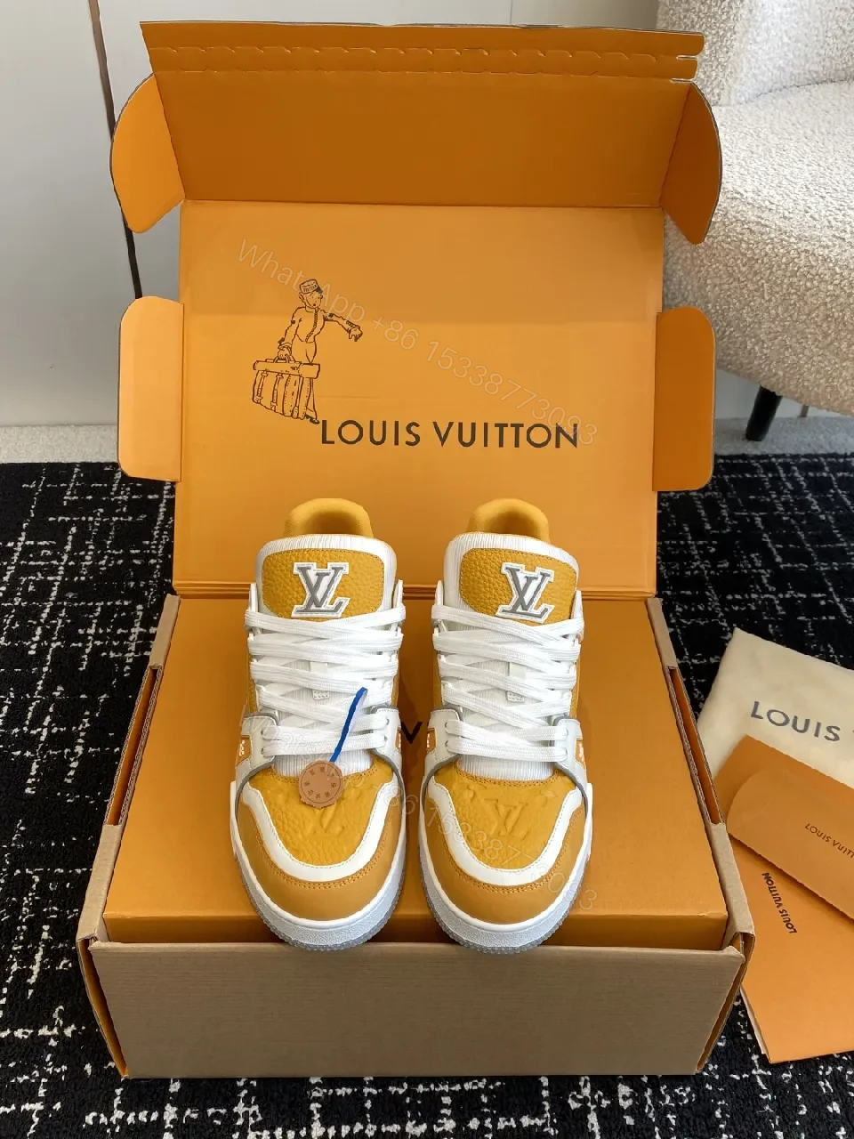 View 5 of Amber Leather High-Top Sneakers: Luxe Street Style, All-Day Comfort