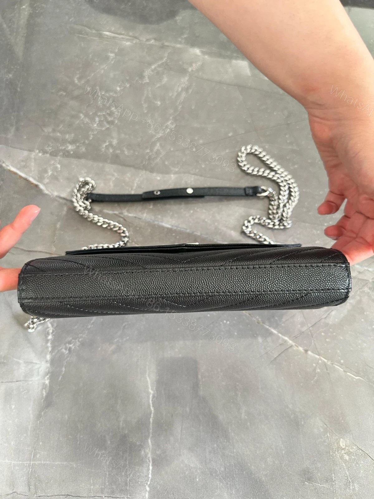 View 6 of YSL Woc black with sliver hardware