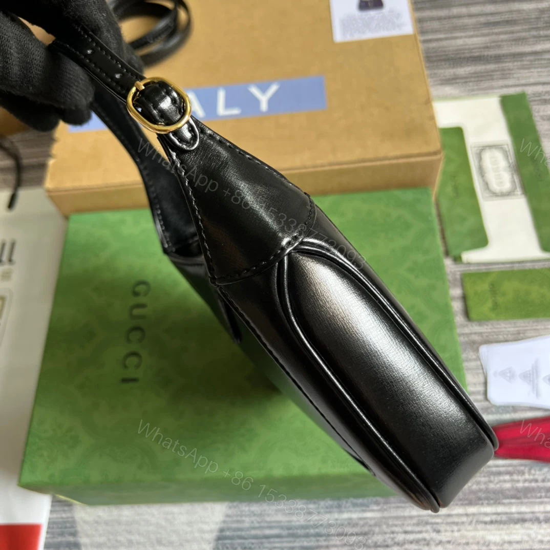 View 8 of GG JACKIE MINI 19 SHOULDER BAG IN BLACK CALFSKIN