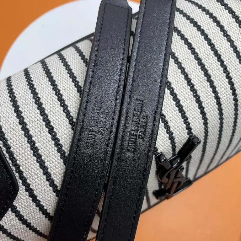 View 3 of Patterned Stride Bag: Modern Stripes with YSL Hardware Luxury Bag