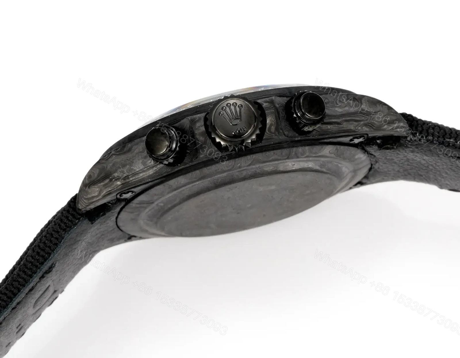 View 6 of Rolex Daytona Black Carbon 4130 Edition All Black Dial Strap 40mm RLX-DAY-CARB-4130-ALLBLK40-V2