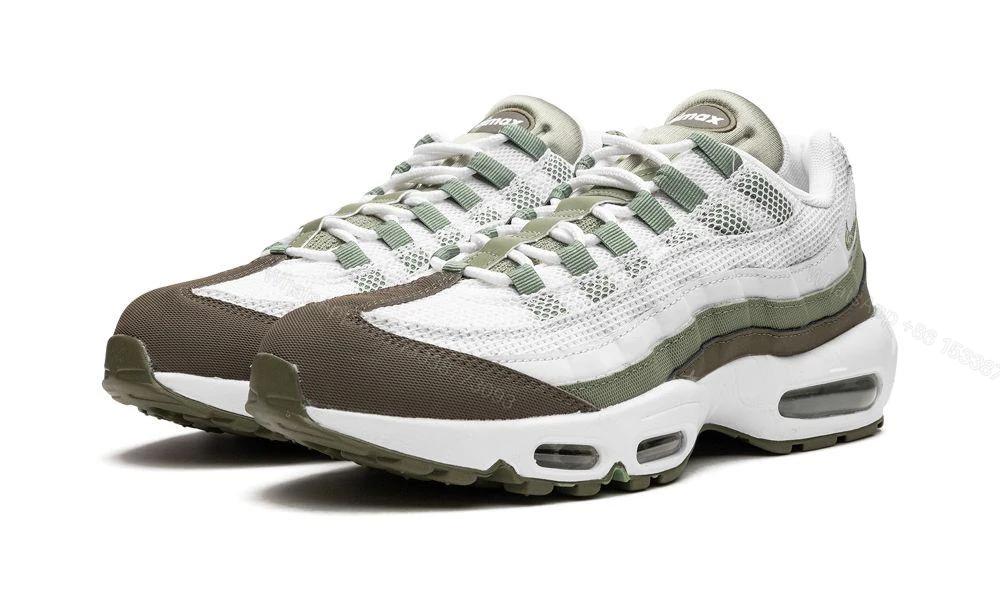 Nike Air Max 95 White Medium Olive Oil Green FD0780-100 — view 2