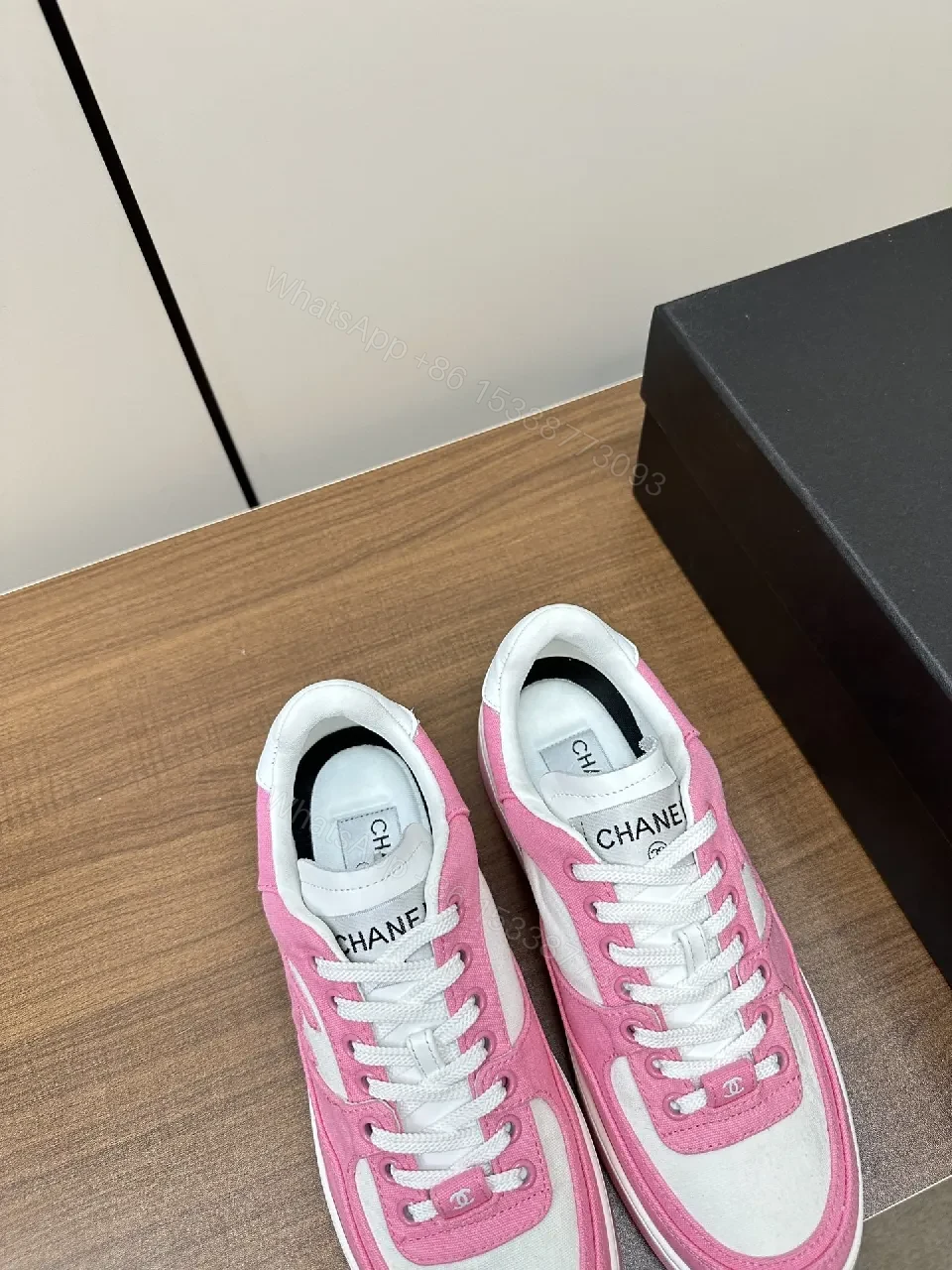 View 5 of Playful Pink Leather Sneakers: Luxe Comfort Everyday Style