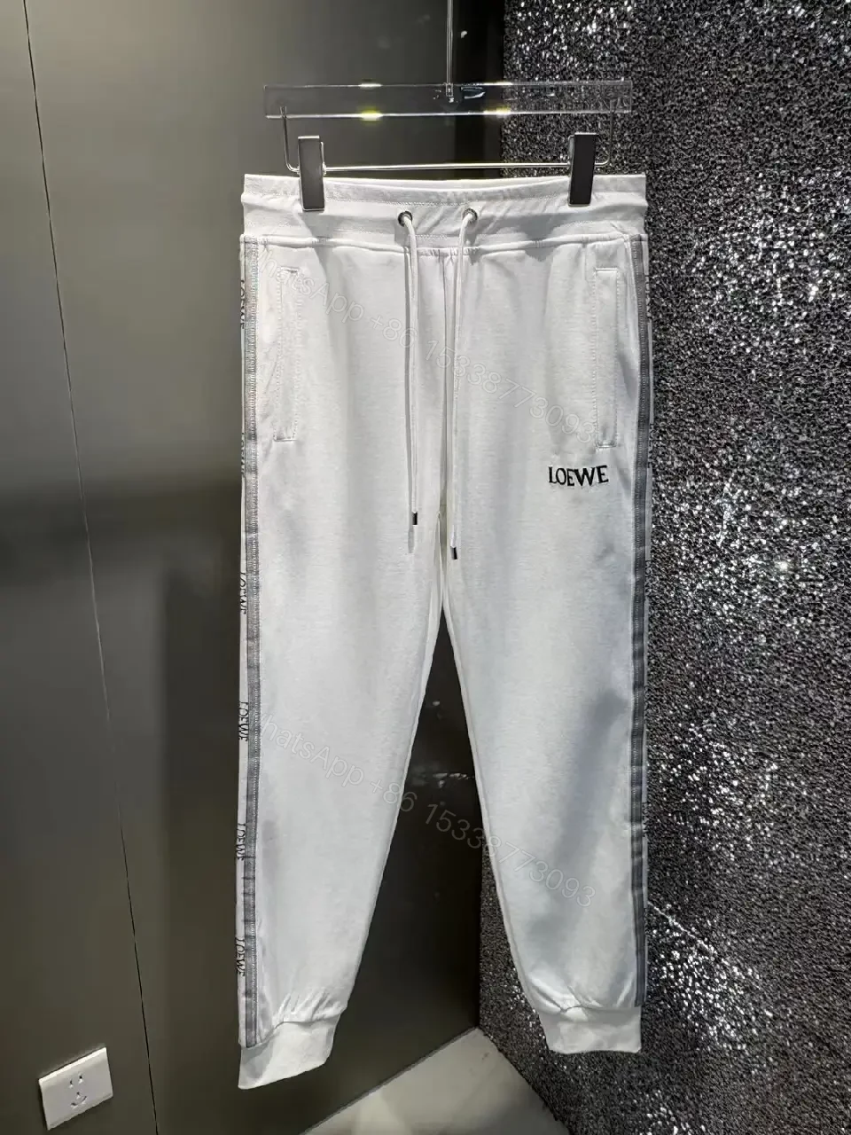 View 9 of Minimalist Monochrome Set: White Cotton T-Shirt + Joggers