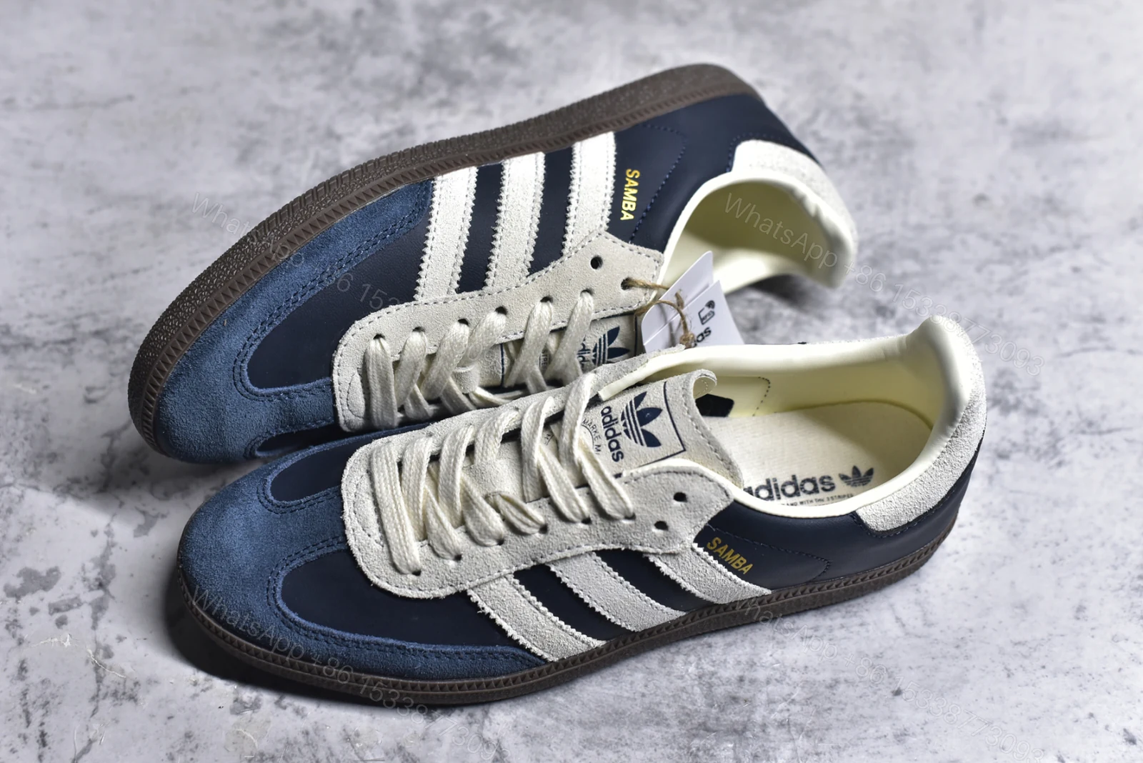 View 4 of Adidas Samba OG Aurora Ink Cream White Reps