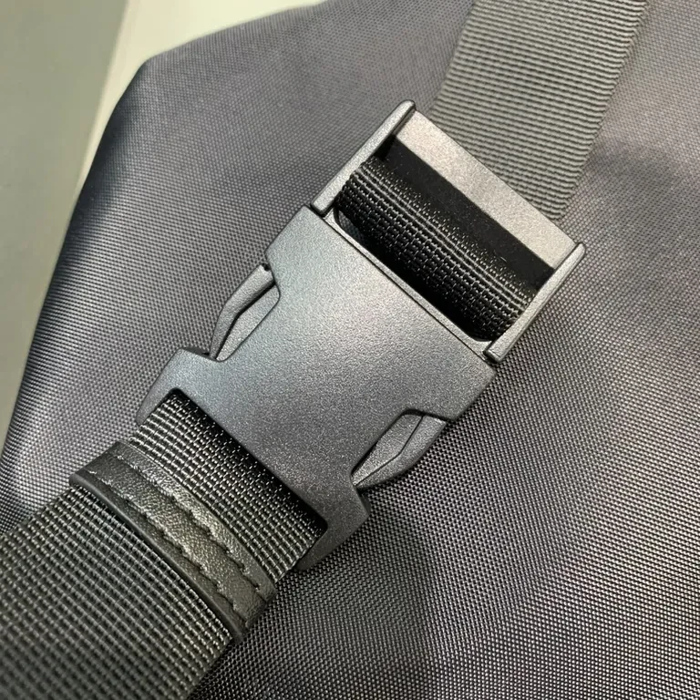 View 2 of Black Nylon Belt Bag â€“ Balenciaga, Discreet Logo, Hands-Free Convenience