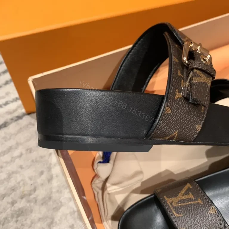 View 2 of Monogram Sandals: Louis Vuitton-Inspired Cushioned Sandals