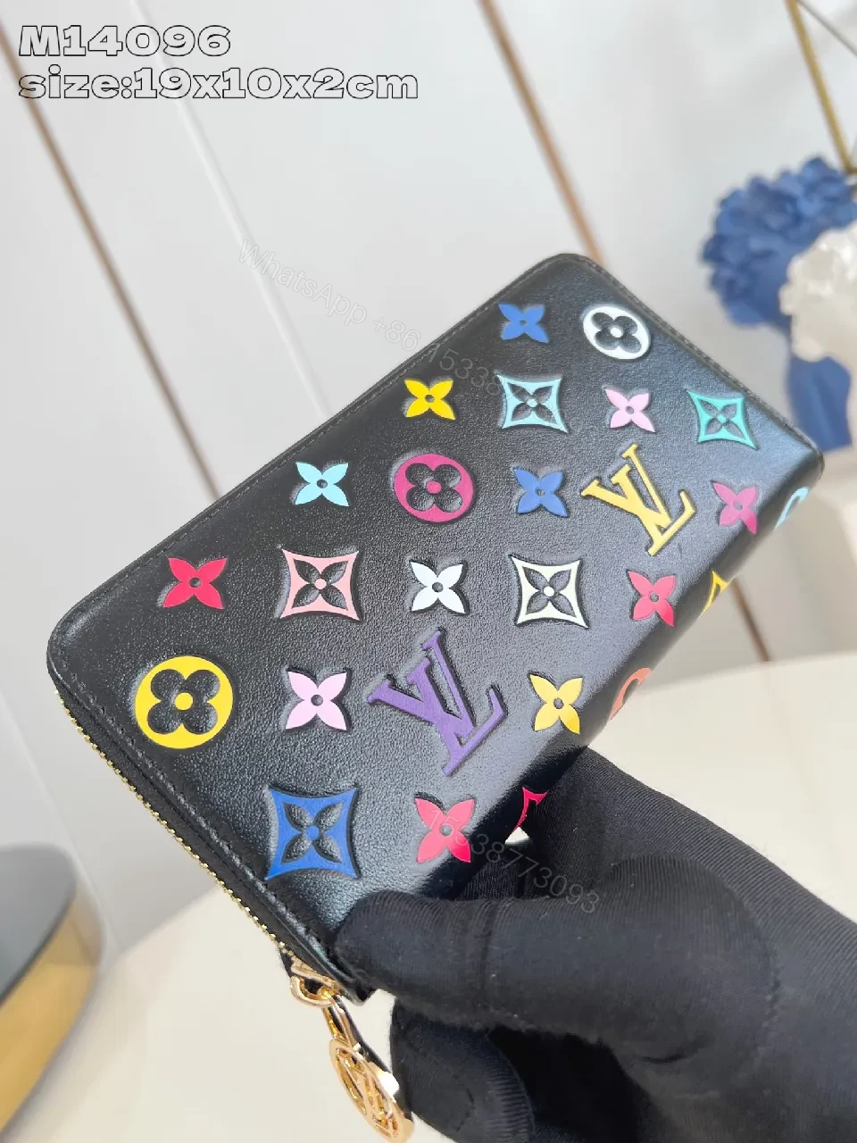 View 3 of Vibrant Multicolor Monogram Clutch: Luxe Day-to-Night