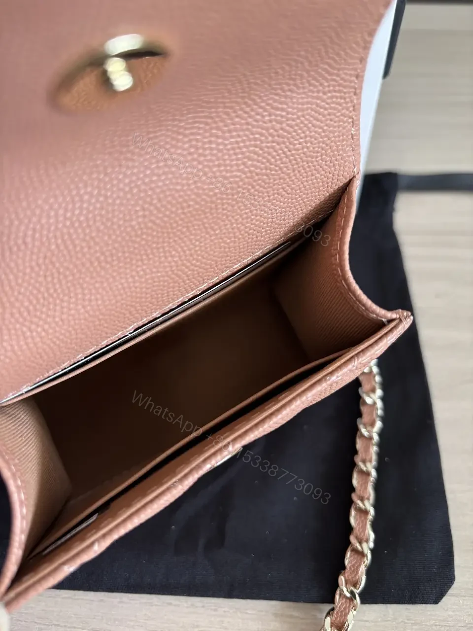 View 9 of Warm Quilted Mini Flap Bag, Chain-Shoulder, Luxe Texture