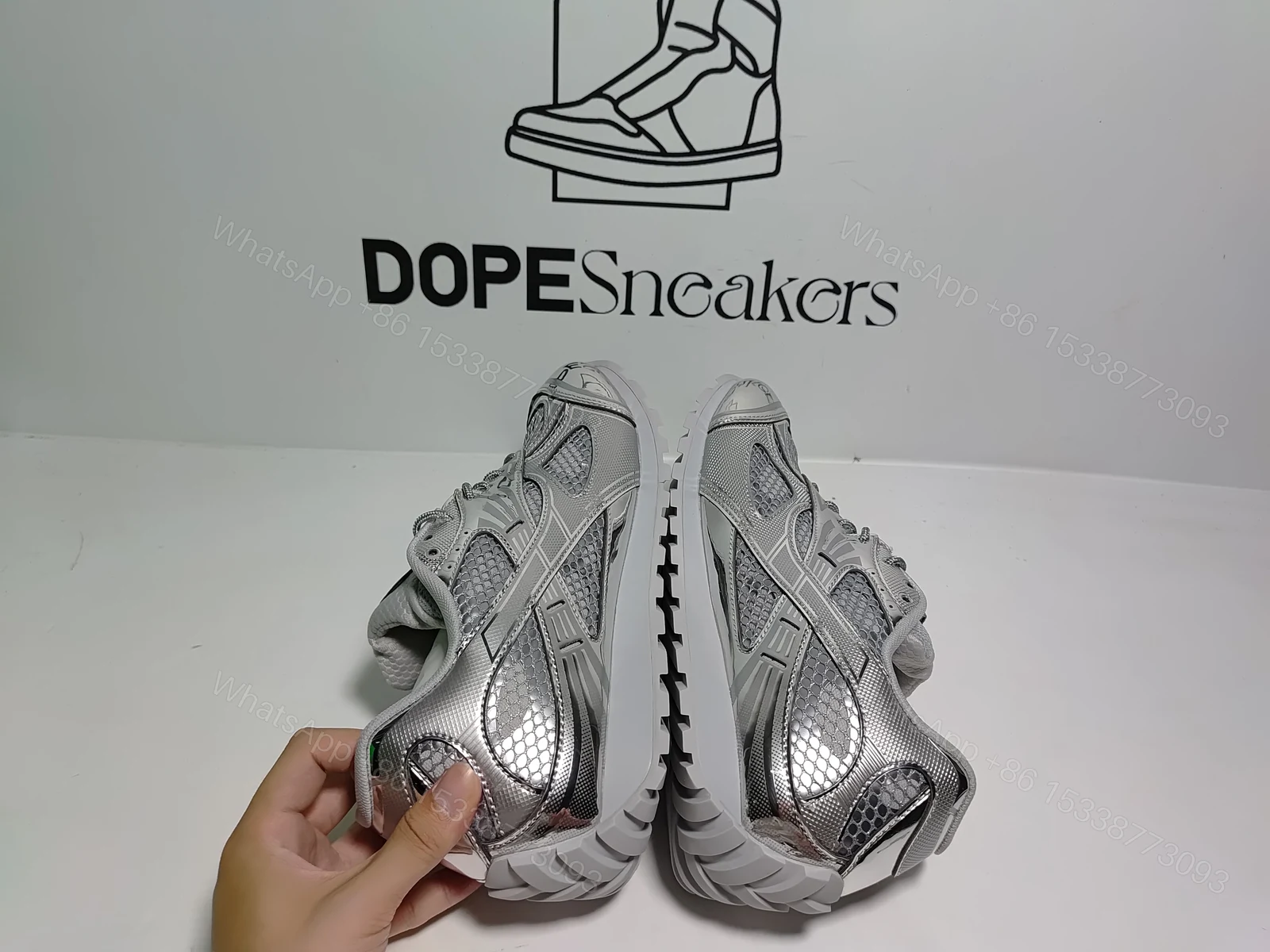View 4 of Bottega Veneta Orbit Silvery