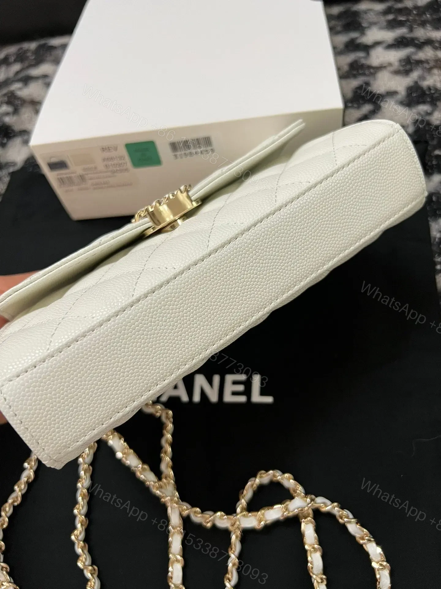 View 8 of CHANEL KELLY 23P CLUTCH WITH CHAIN GOLD HARDWARE