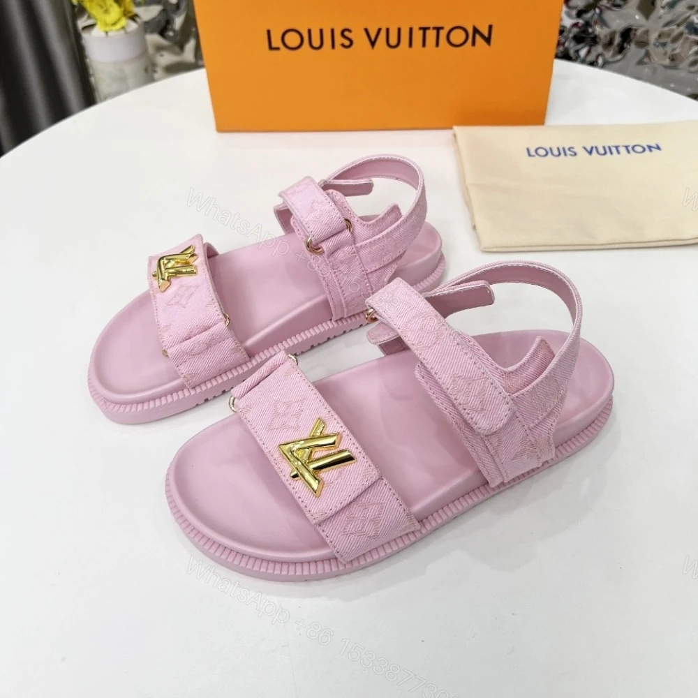 View 2 of LOUIS VUITTON LV SUNSET FLAT COMFORT SANDAL ROSE 1ADIDB