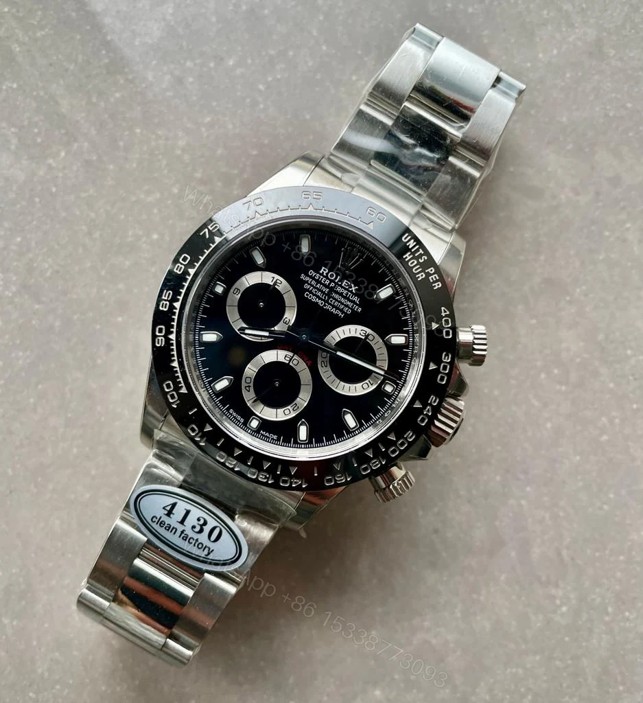 View 8 of CLEAN FACTORY 1:1 Rolex Daytona 116500 PANDA Best Edition CF 904L SS Case and BLACK Dial
