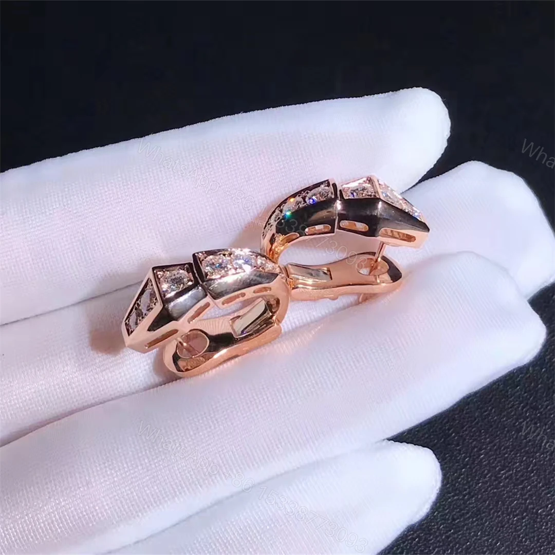 View 4 of Bvlgari Serpenti Slim Earrings