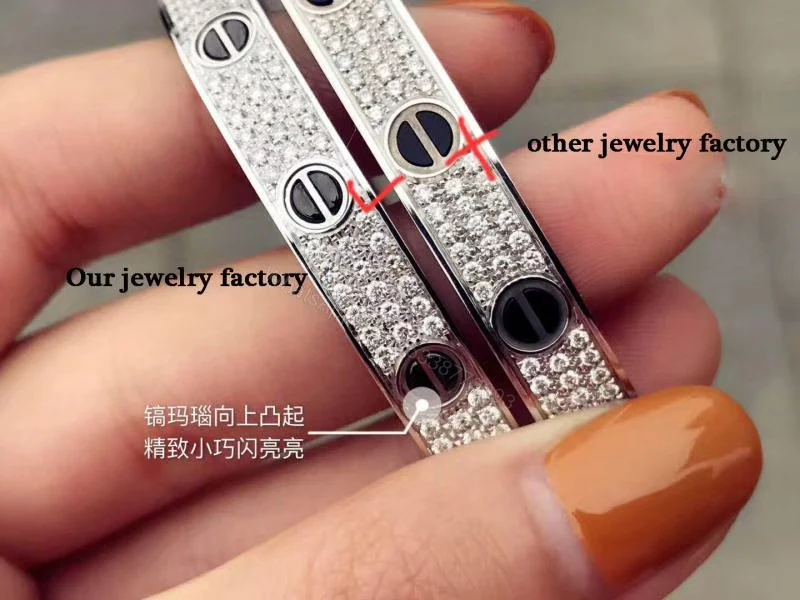 View 7 of Cartier Love Bracelet, paved diamonds, black ceramic