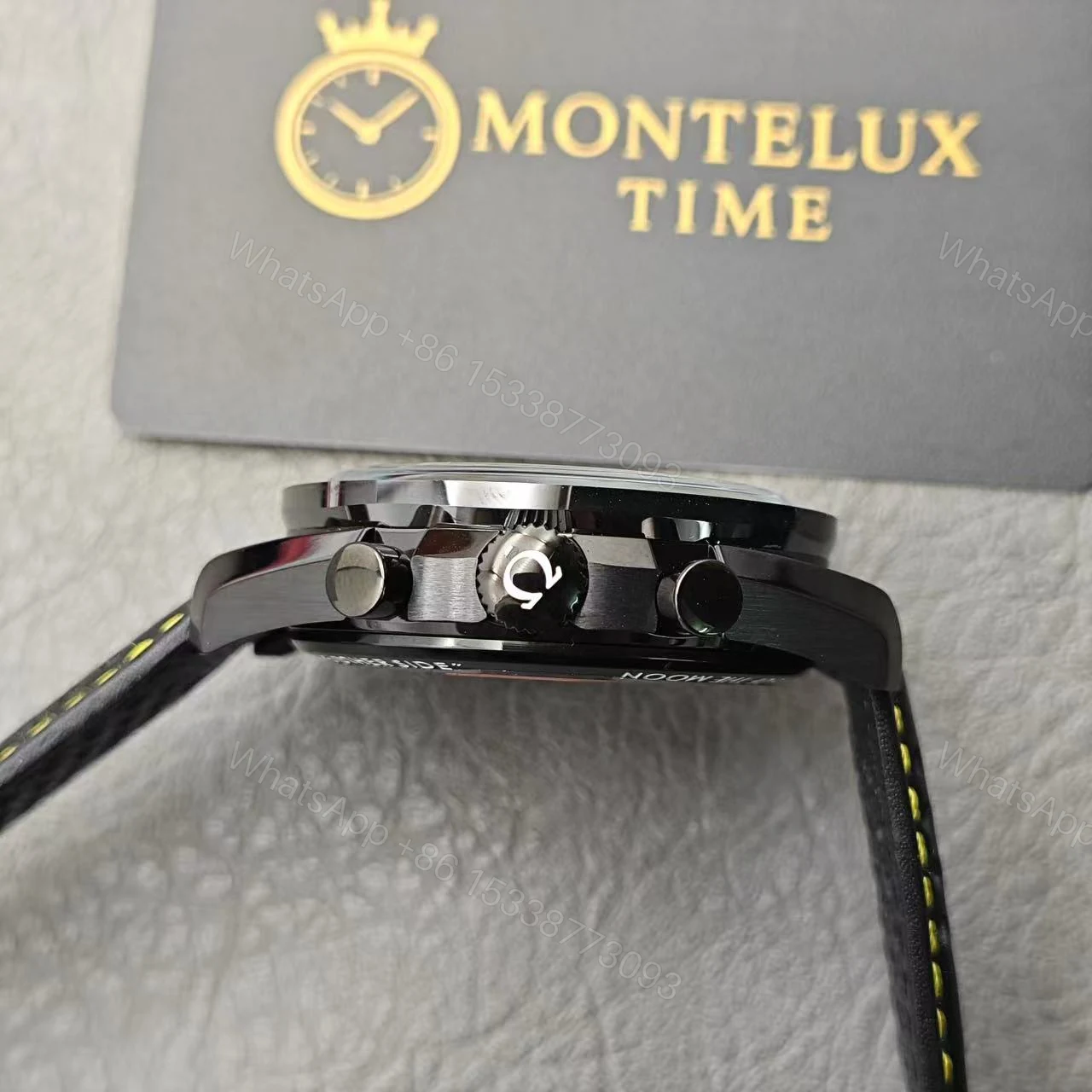 View 11 of Replica Omega Speedmaster Men Automatic Black Leather Watch O31192443001001