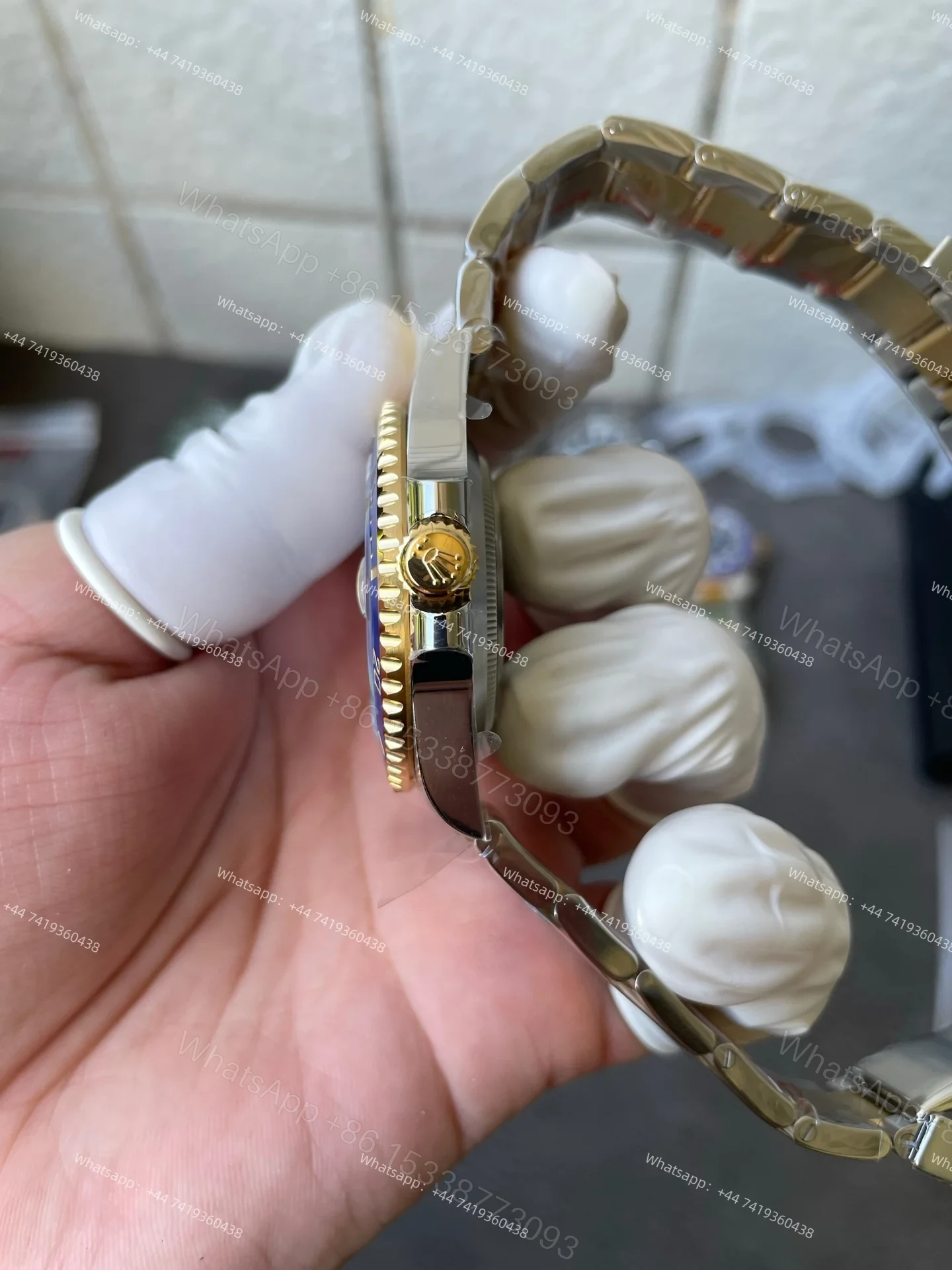 View 11 of Rolex Super Clone Watches 1:1 Submariner 116613LB Bluesy Two Tone 3135