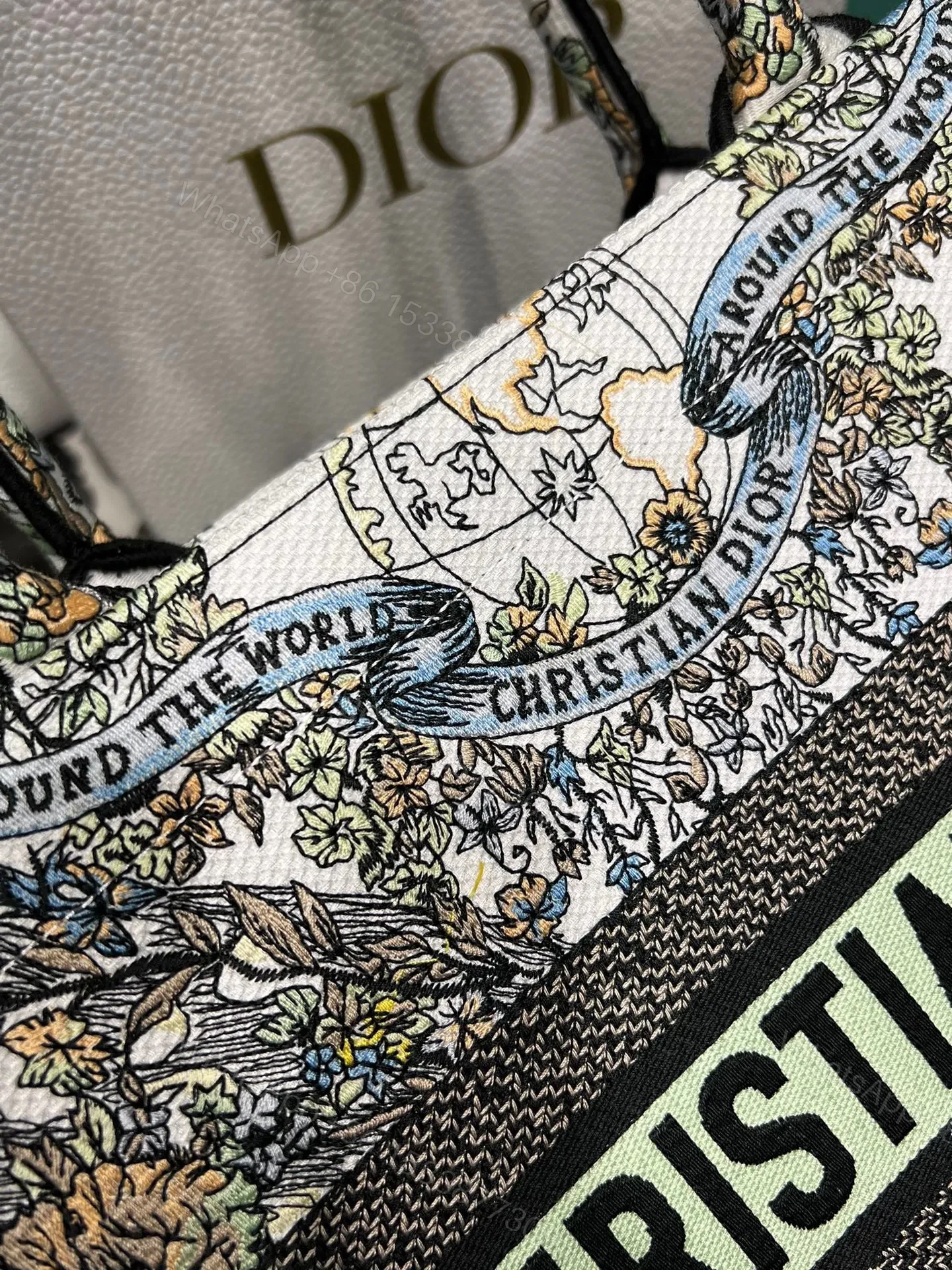 View 6 of Dior Book Tote Super Quality Women’s Handbag Embroidered Fabric Size 36cm