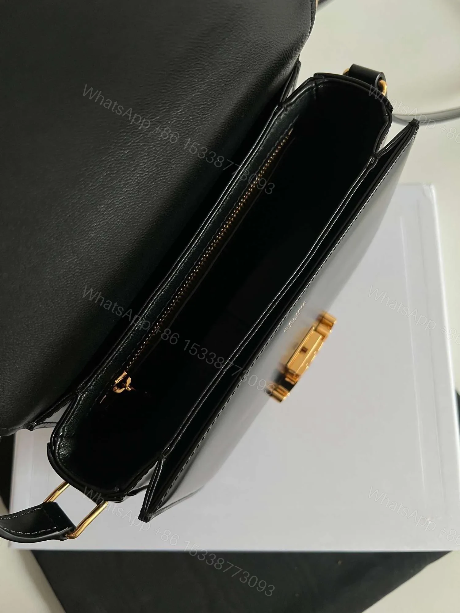 View 3 of Celine Mini Bag Black Handbag Smooth Leather 19cm