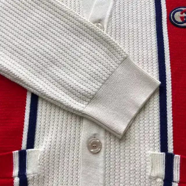 View 4 of GG Knit Cotton Cardigan with Patch – RJK01