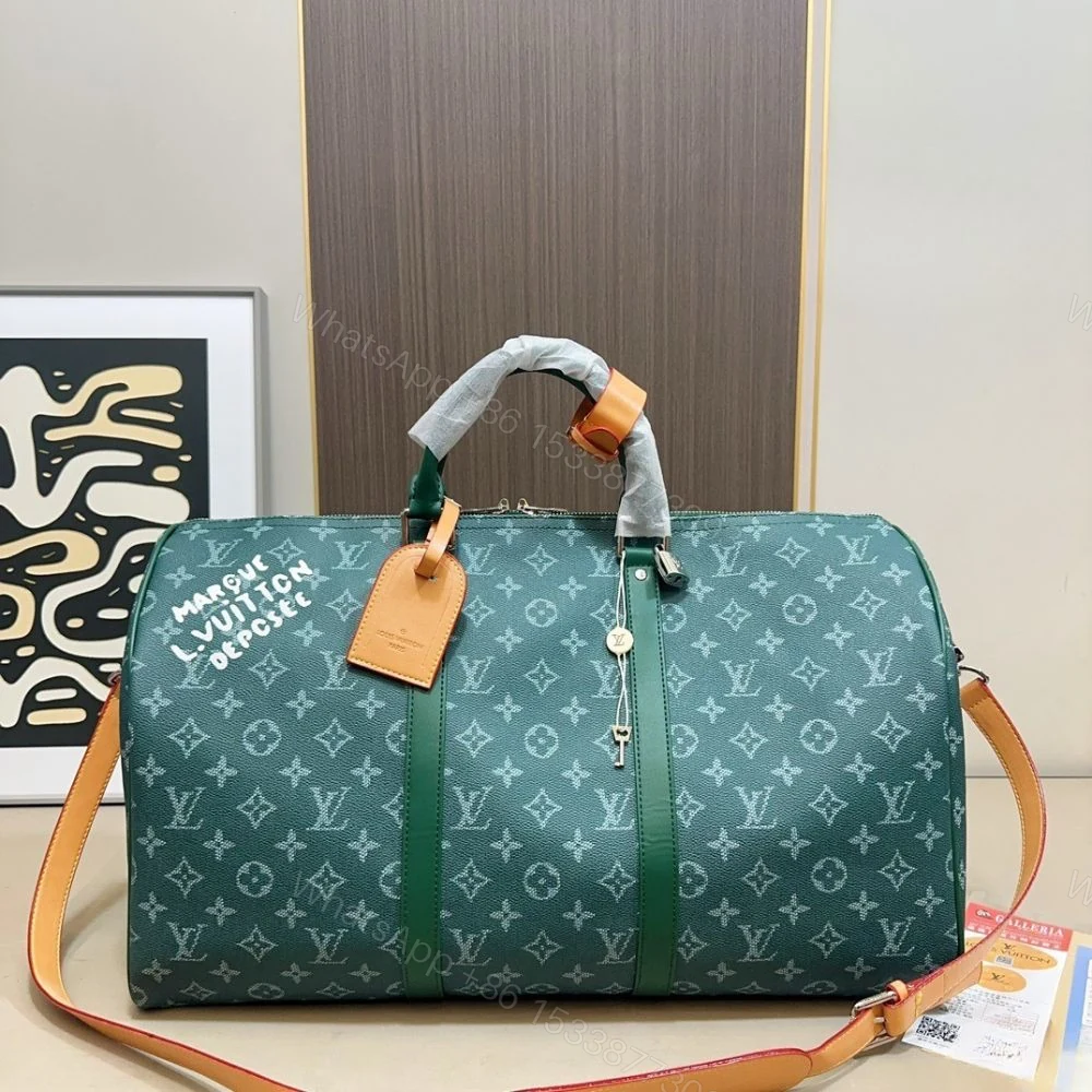 View 2 of Louis Vuitton Keepall Bandoulière Epicea Green 50Cm M26866