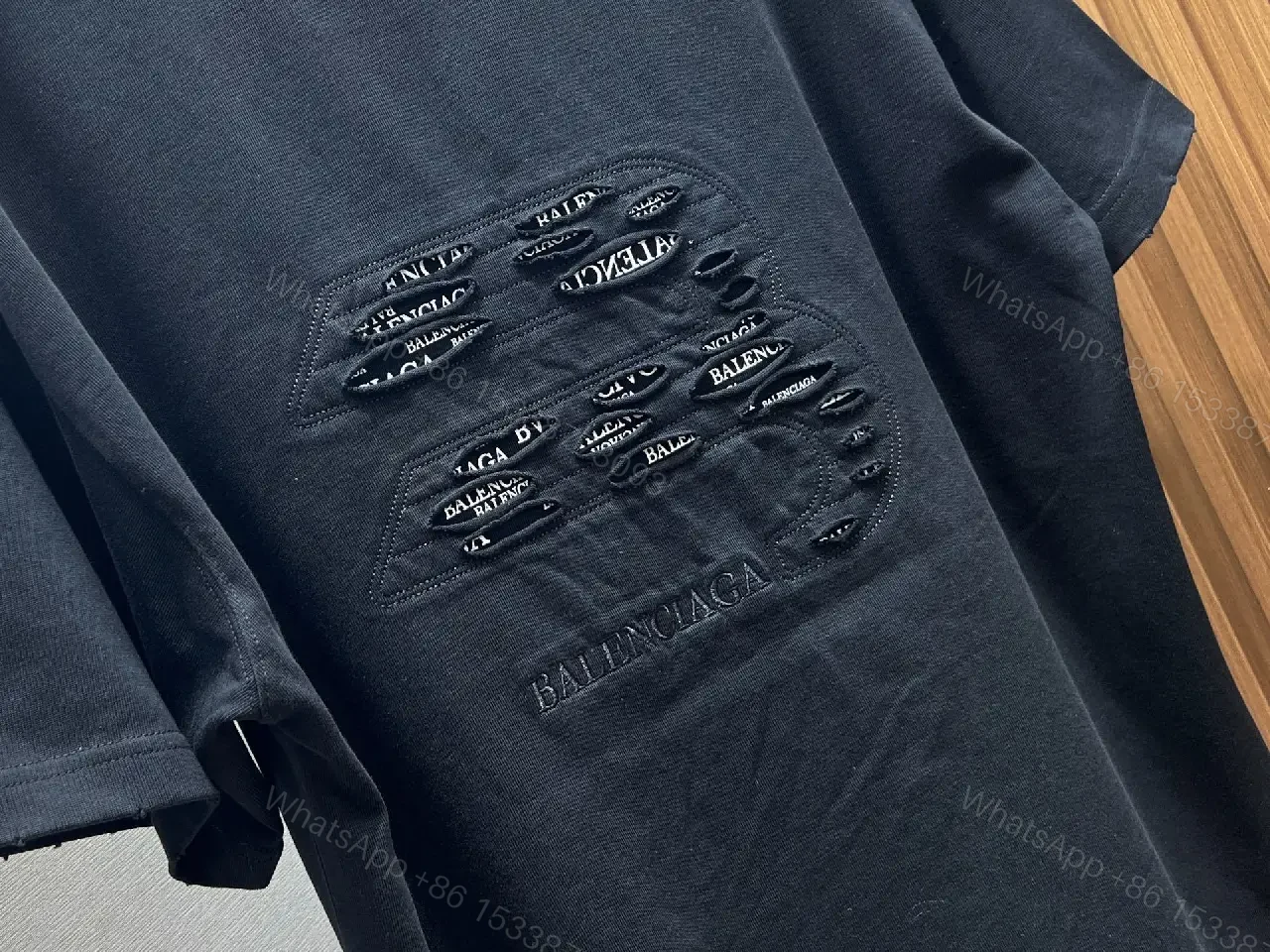 View 11 of White Cotton Minimalist Logo Tee with Subtle Hardware Details